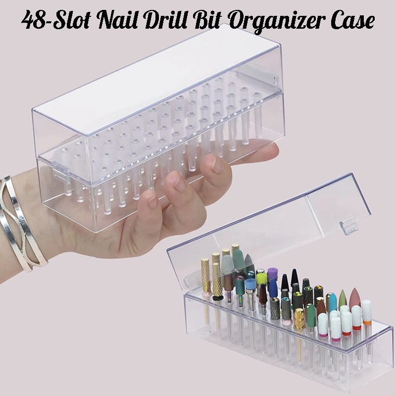 48 Holes Clear Nail Drill Bits - Tech Accessories Box ulasan dan harga