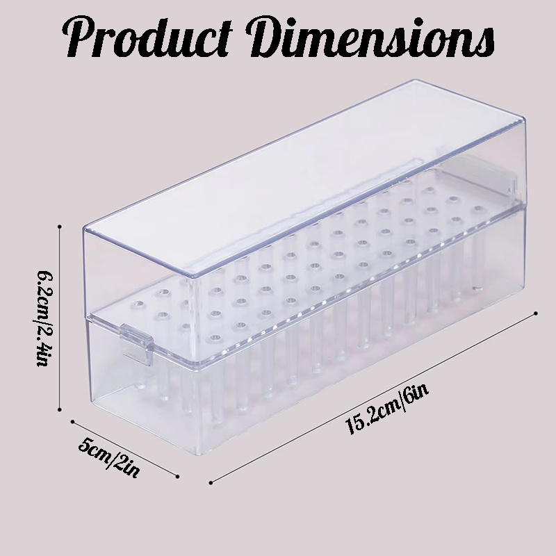 48 Holes Clear Nail Drill Bits - Tech Accessories Box ulasan dan harga