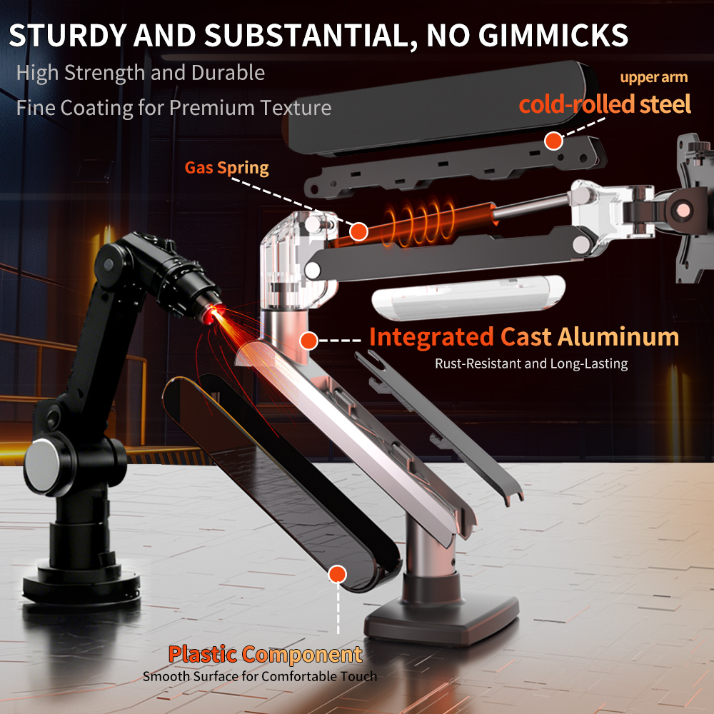 White Single Monitor Arm Desk  - Monitor Arm Single ulasan dan harga