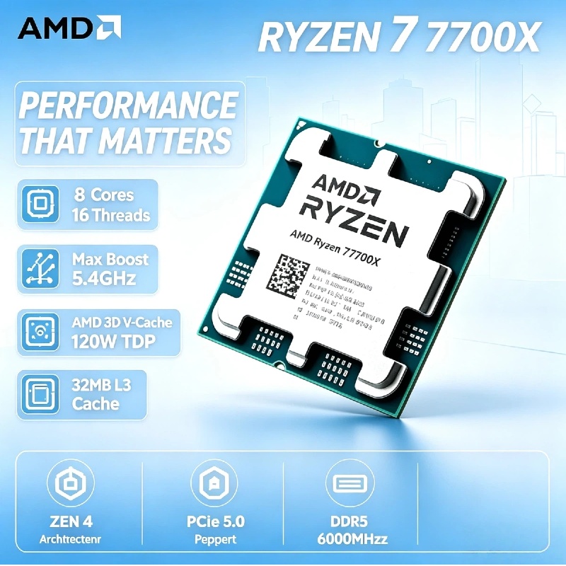 AMD Ryzen 7 7700X 5NM High Per - Amd Cpu Ryzen 7 ulasan dan harga