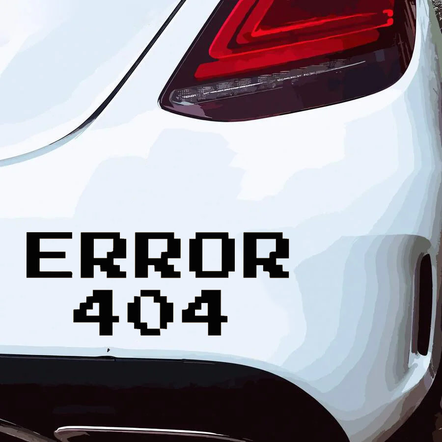 Error 404 Pixel Font Car Stick - Tech Trend Accessories ulasan dan harga