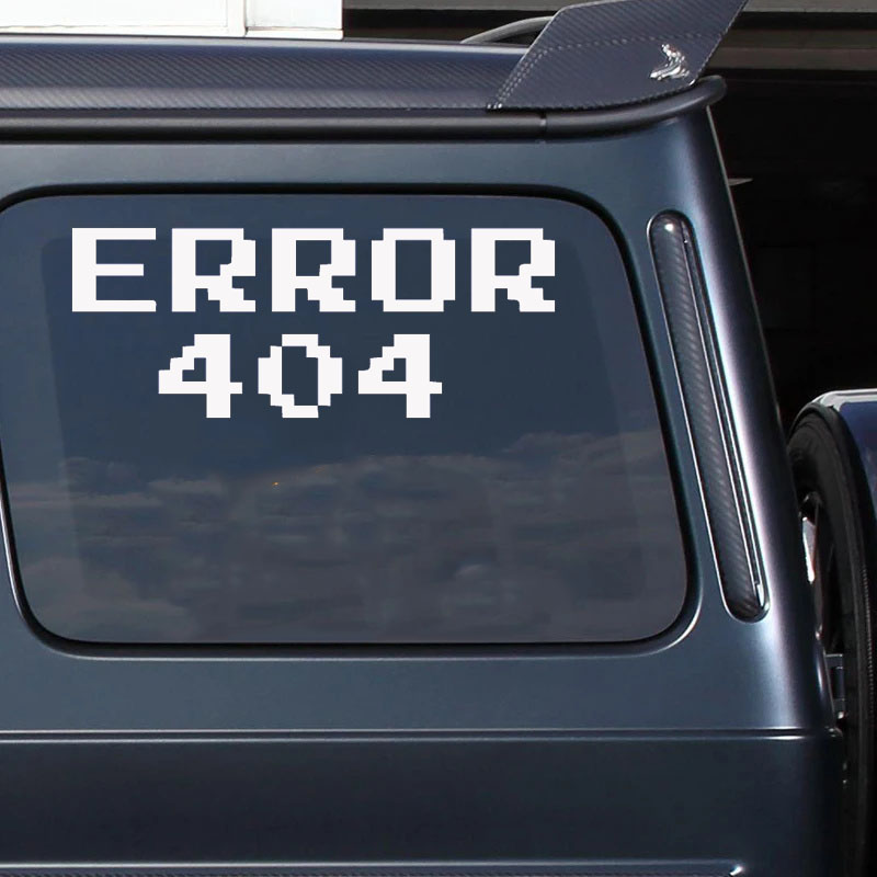 Error 404 Pixel Font Car Stick - Tech Trend Accessories ulasan dan harga