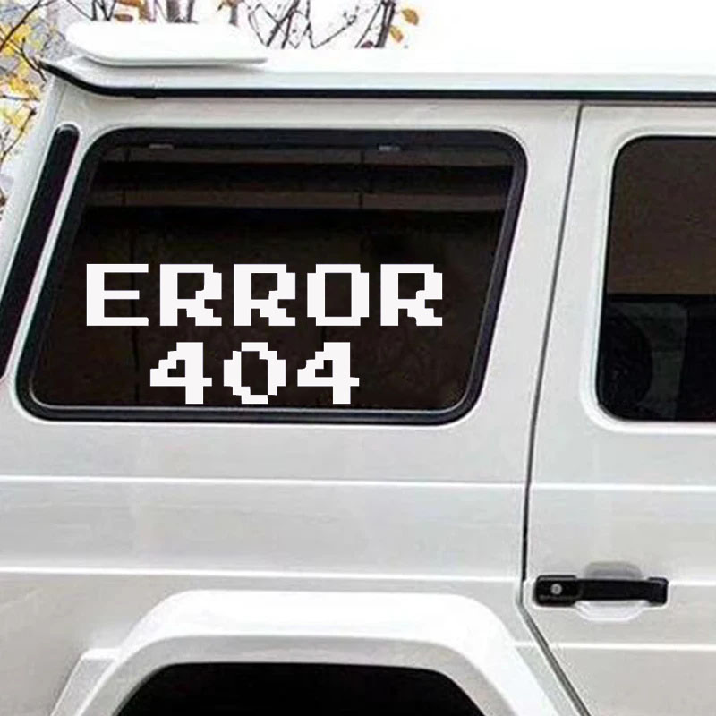 Error 404 Pixel Font Car Stick - Tech Trend Accessories ulasan dan harga